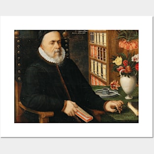 Portrait of a Scholar, Probably Carolus Clusius by Marten van Valckenborch Posters and Art